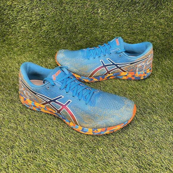 ASICS Shoes Mens Size 12 Blue Orange GEL-DS Trainer 26 Running Duomax 1011B241 - Picture 2 of 15